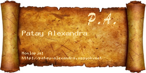 Patay Alexandra névjegykártya
