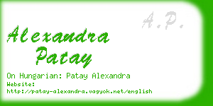 alexandra patay business card